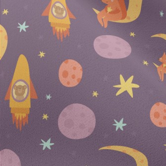 Rocket Flying Into Space Chiffon