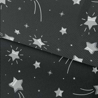 Shining Silver Stars Waterproof Oxford