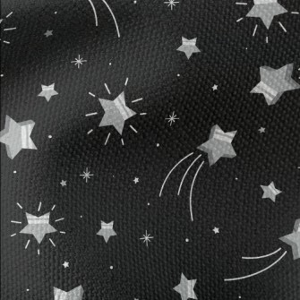 Shining Silver Stars Waterproof Canvas