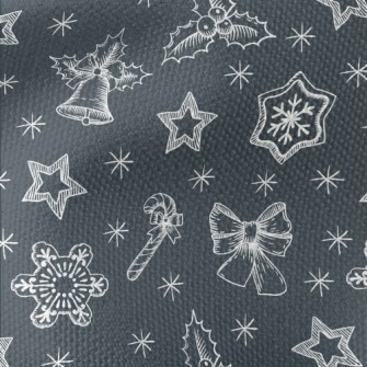 Simple Lines Of Christmas Item Waterproof Canvas