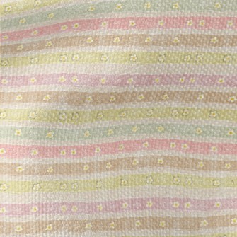 Stripes With Cute Little Flowe Waterproof Canvas
