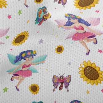 Realistic Fantasy Fairy Athletic Mesh Flat Back
