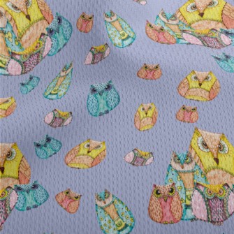 Strange Hand Drawn Owl Athletic Mesh Flat Back