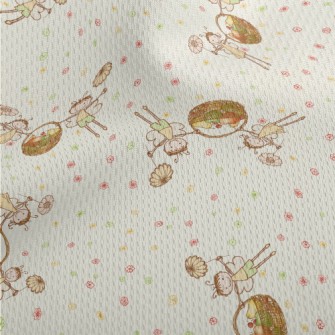 Small Hand-painted Dots And Fa Athletic Mesh Flat Back