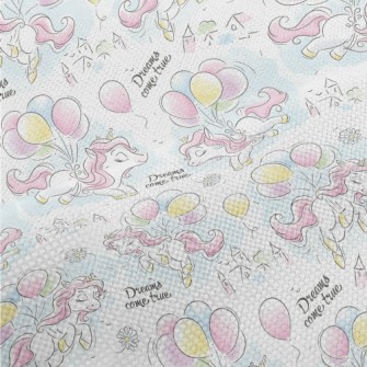 Beautiful Cartoon Rainbow Pony Performance Linen
