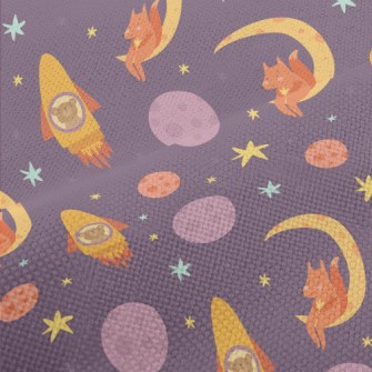 Rocket Flying Into Space Performance Linen