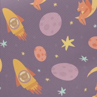 Rocket Flying Into Space Twill