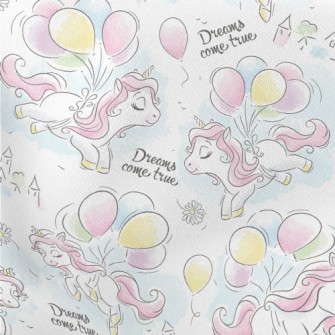 Beautiful Cartoon Rainbow Pony Stretch Ponte