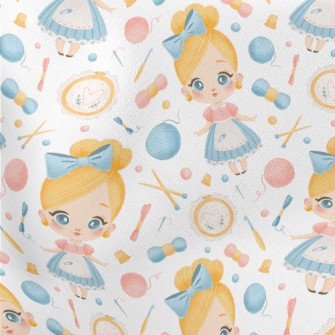Cute Girl Dress Up Doll Stretch Ponte