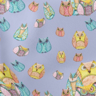Strange Hand Drawn Owl Stretch Ponte