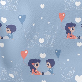 Cute Sweet Couple Stretch Ponte
