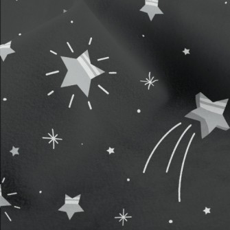 Shining Silver Stars Micro Fleece