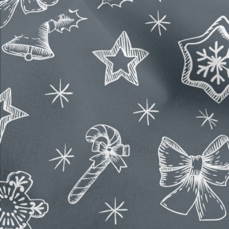 Simple Lines Of Christmas Item Micro Fleece
