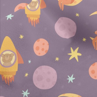Rocket Flying Into Space Micro Fleece