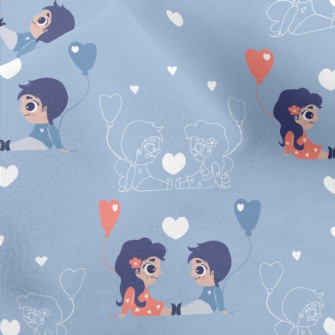 Cute Sweet Couple Micro Fleece