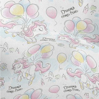 Beautiful Cartoon Rainbow Pony Lightweight Performance Linen