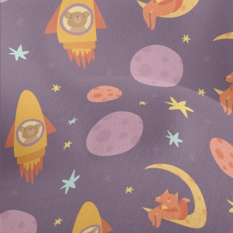 Rocket Flying Into Space Lightweight Performance Linen