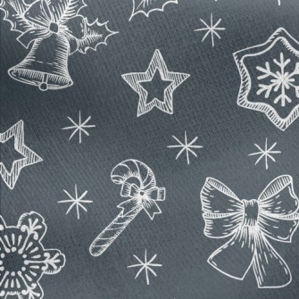 Simple Lines Of Christmas Item Jersey Backed Fleece