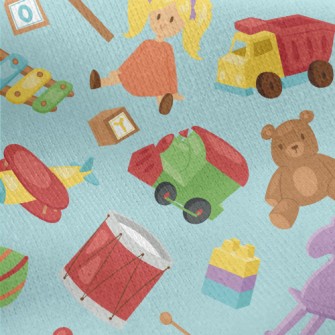 Cute Children&#39;s Toy Graphi Jersey Backed Fleece