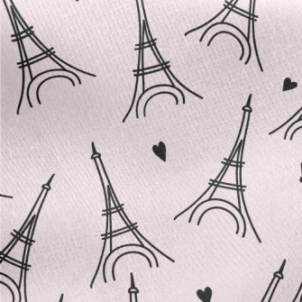 The Eiffel Tower With Simple L Jersey Backed Fleece