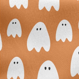 Cute Pure White Ghost Jersey Backed Fleece