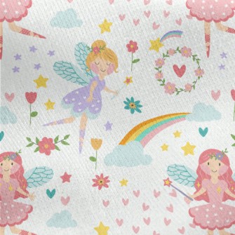 Beautiful And Elegant Fairies Jersey Backed Fleece