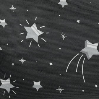 Shining Silver Stars Pongee