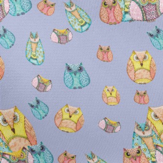 Strange Hand Drawn Owl Pongee