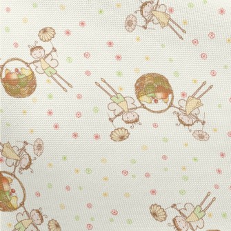 Small Hand-painted Dots And Fa Pongee