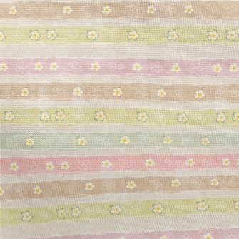 Stripes With Cute Little Flowe Pongee