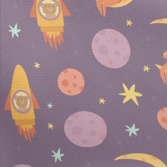 Rocket Flying Into Space Pongee