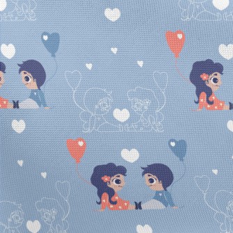 Cute Sweet Couple Pongee