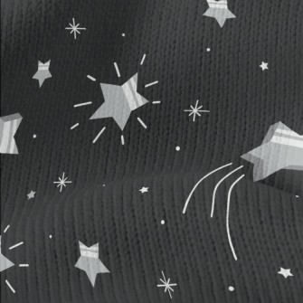 Shining Silver Stars Stretch Jersey