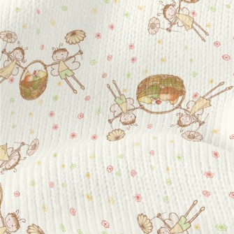 Small Hand-painted Dots And Fa Stretch Jersey