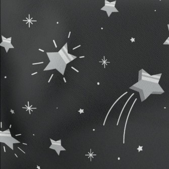 Shining Silver Stars Lightweight Cotton Poplin