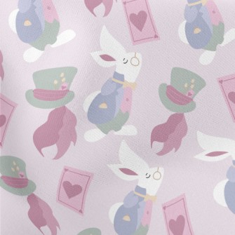 Cute And Silly Alice In Wonder Lightweight Cotton Poplin