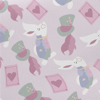 Cute And Silly Alice In Wonder Midweight Cotton Poplin