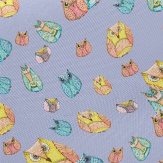 Strange Hand Drawn Owl Midweight Cotton Poplin