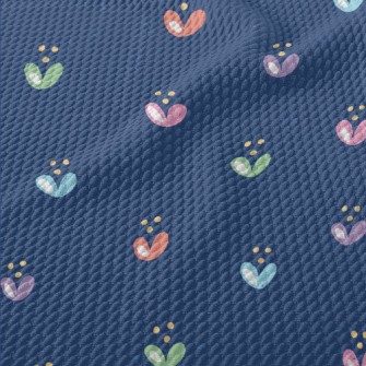 Cute Little Love Heart Birdseye Piqué