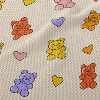 Colorful Gummy Bears Birdseye Piqué