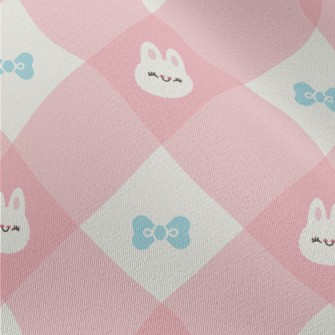 Warm And Cute Rabbit Plaid Chiffon
