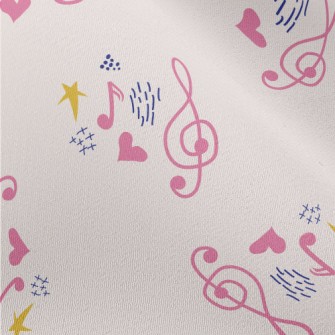 Pink Comfortable Notes Chiffon