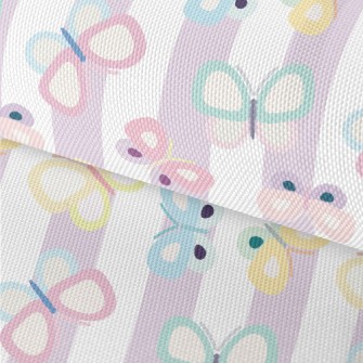 Colorful Butterfly Stripes Waterproof Oxford