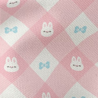 Warm And Cute Rabbit Plaid Waterproof Canvas