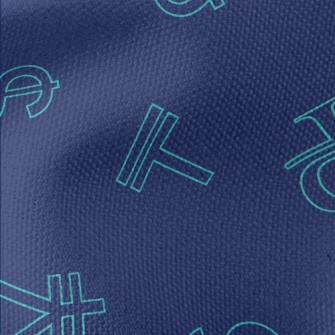 Simple Currency Symbols Waterproof Canvas