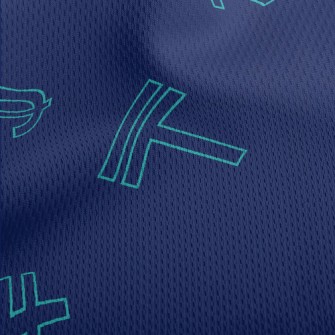 Simple Currency Symbols Athletic Mesh Flat Back