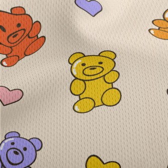 Colorful Gummy Bears Athletic Mesh Flat Back