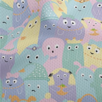 Colorful Monster Pattern Athletic Mesh Flat Back