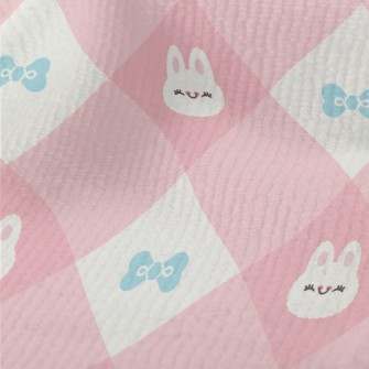 Warm And Cute Rabbit Plaid Terry