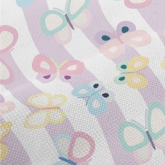 Colorful Butterfly Stripes Performance Linen